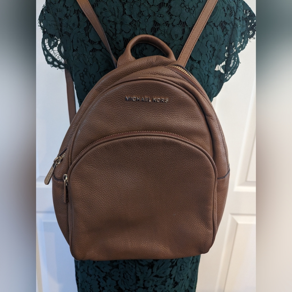 Michael Kors Brown/Gold Leather Backpack